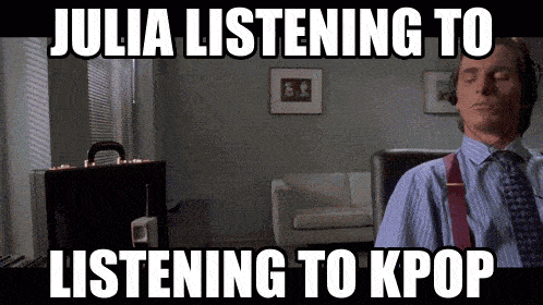 Julia Kpop GIF - Julia Kpop Julia Listening To Kpop GIFs