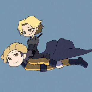 a cartoon drawing of a man riding another man on his back