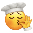 a yellow smiley face wearing a chef 's hat is giving an ok sign .
