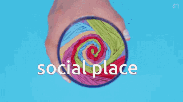 a group of girls holding drinks with the words social place written in white