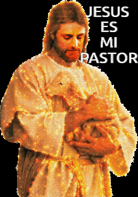 a picture of jesus holding a sheep with the words jesus es mi pastor