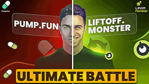 a poster for pump fun and liftoff monster ultimate battle