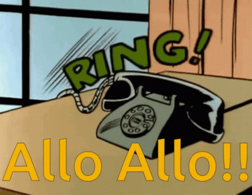 Allo Allo Ring GIF - Allo Allo Ring Old Black Phone GIFs