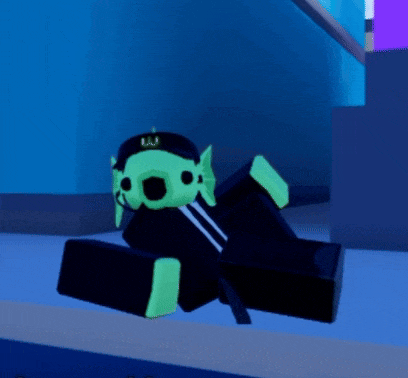a glow in the dark cartoon character with a crown on his head