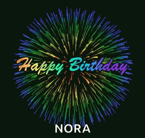 Happy Birthday Nora Fireworks GIF - Happy Birthday Nora Fireworks GIFs