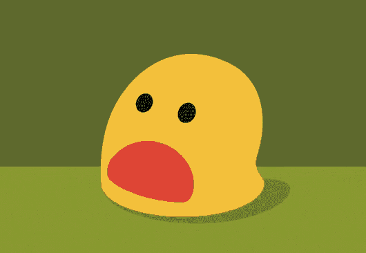 a yellow smiley face with a tongue sticking out on a green background