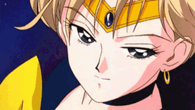 a close up of a girl wearing a choker and a tiara