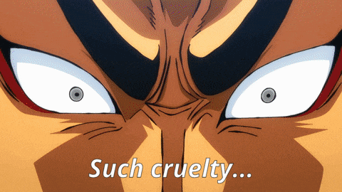 a close up of a man 's face with the words such cruelty