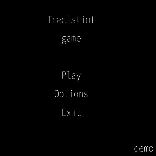 a black screen with the words " trecistiot game " on it