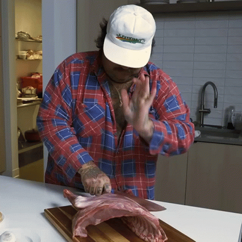 Cutting Meat Matty Matheson GIF - Cutting Meat Matty Matheson Cookin Something GIFs