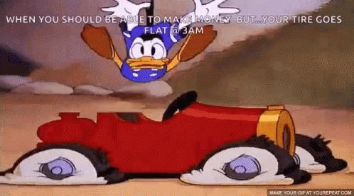 Donald Duck Tires GIF - Donald Duck Tires GIFs