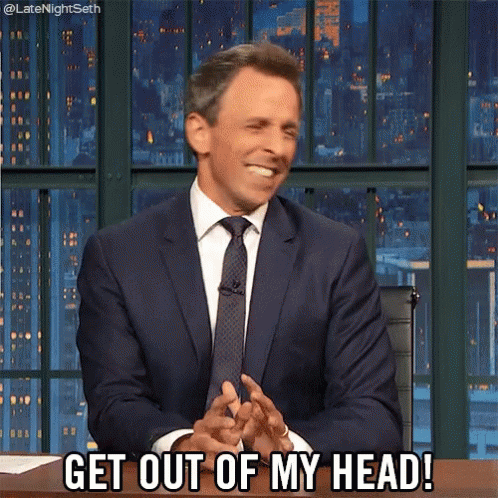 Seth Meyers Get Out Of My Head GIF