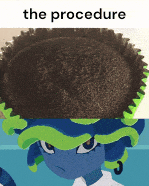 a picture of a cupcake and a picture of a girl with the words " the procedure "