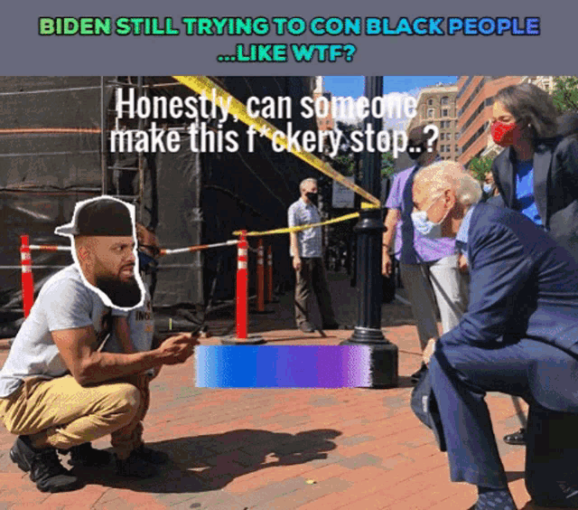Joe Biden Cringe GIF - Joe Biden Cringe Trying To Con Black People GIFs