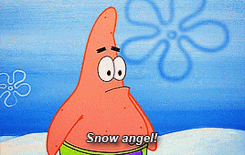 Spongebob Patrick Star GIF - Spongebob Patrick Star Snow Angel GIFs