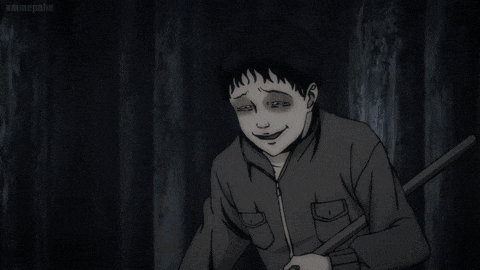 a black and white drawing of a person holding a child 's head with the words now kuroda-kun time to go to sleep below