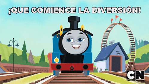 an advertisement for cartoon network shows thomas the train