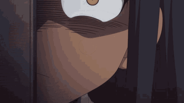 a close up of a person 's eye with a target in the middle