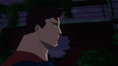 superman and poison ivy are looking at each other