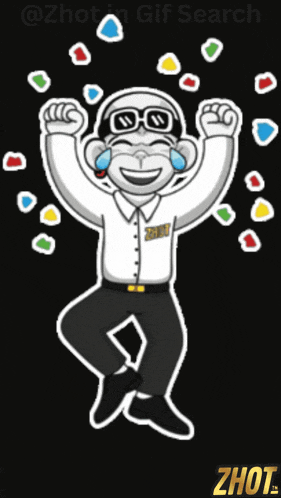 a cartoon of a man wearing sunglasses and a shirt that says ' zhot ' on it