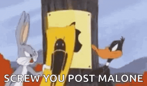 Screw You Post Malone GIF - Screw You Post Malone Daffy Duck GIFs