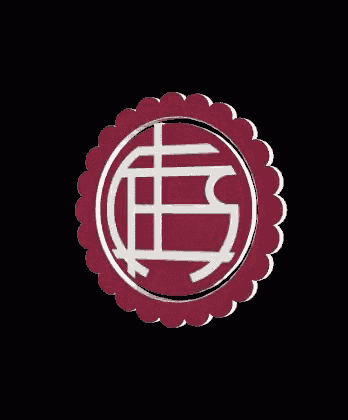 a red and white logo with the letter s in the middle