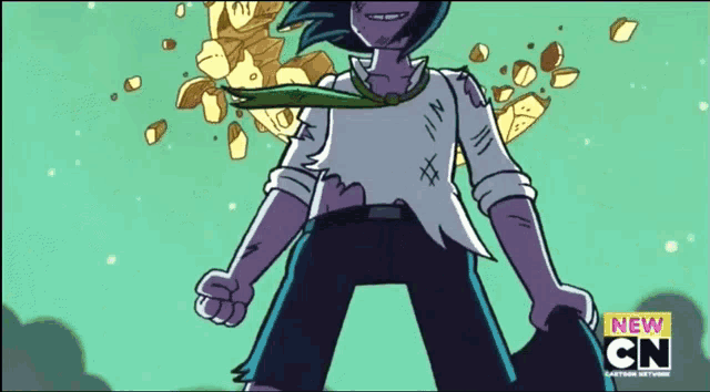 a cartoon character with a new cn logo on the bottom right