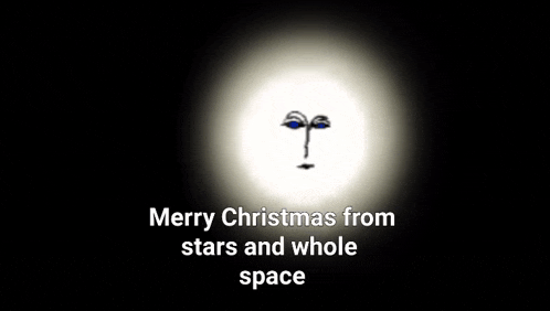 merry christmas from stars and whole space is written in white on a black background