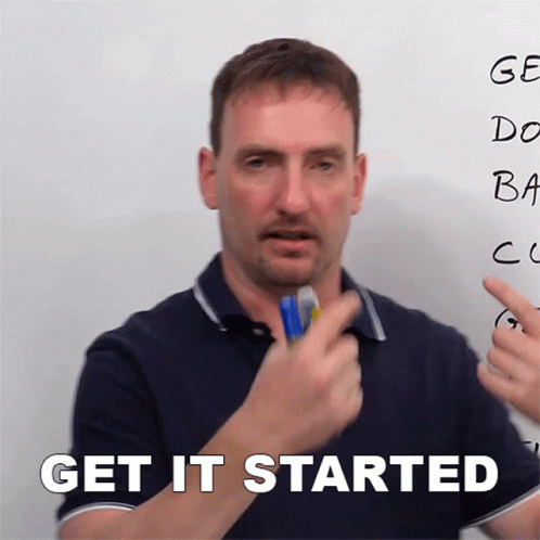 Get It Started Adam GIF - Get It Started Adam Learn English With Adam GIFs
