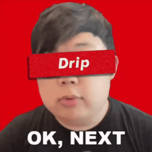 a man with a drip sign on his face says ok next