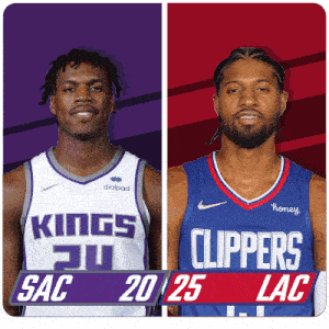 two basketball players from the kings and clippers are shown