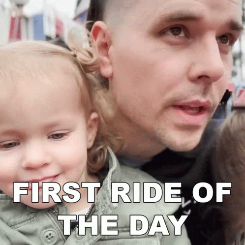 First Ride Of The Day Dave Crosby GIF - First Ride Of The Day Dave Crosby Millie Crosby GIFs