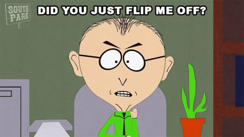 Did You Just Flip Me Off Mr Mackey GIF - Did You Just Flip Me Off Mr Mackey South Park GIFs