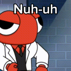 Nuh Uh Gametoons GIF - Nuh Uh Gametoons Red From Rainbow Friends GIFs