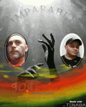 a poster with a hand reaching out towards a man and the word imparable