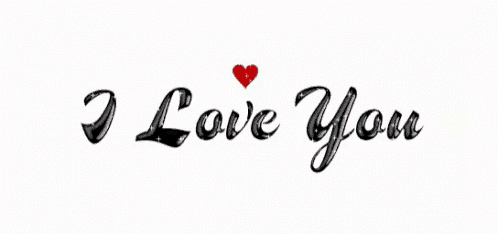 the words i love you with a red heart in the corner