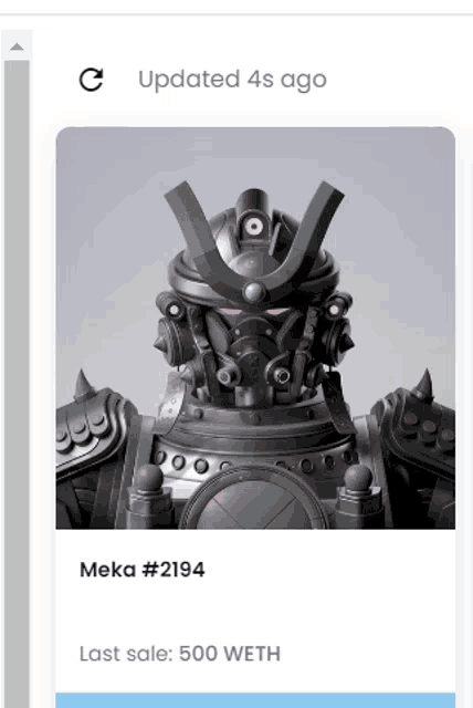 a picture of a robot with the words updated 4s ago on it