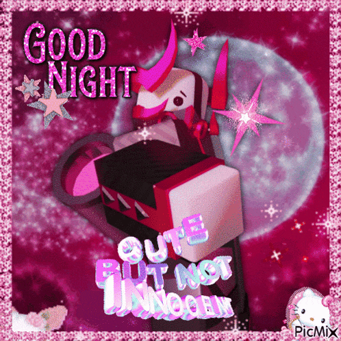 a good night greeting card with a picture of a monster and the words " cute but not unicorn "
