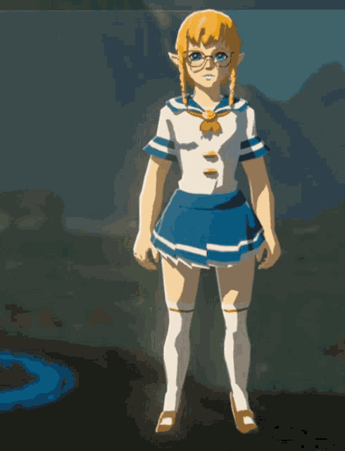 Linkle Glasses And Uniform GIF - Linkle Glasses And Uniform GIFs