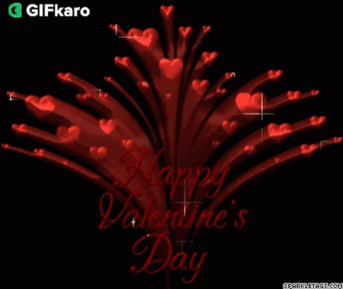Happy Valentines Day Gifkaro GIF - Happy Valentines Day Gifkaro Happy Hearts Day GIFs