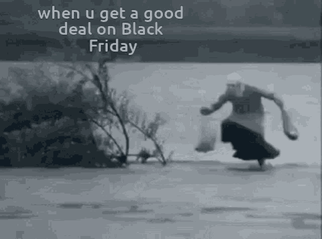 Black Friday When U Get A Good Deal On Black Friday GIF - Black Friday When U Get A Good Deal On Black Friday Running GIFs