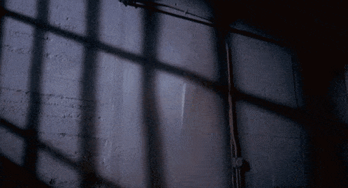 a shadow of a person is cast on a wall by a window