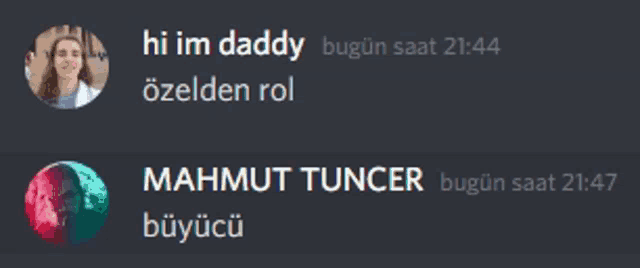 a screenshot of a conversation with mahmut tuncer
