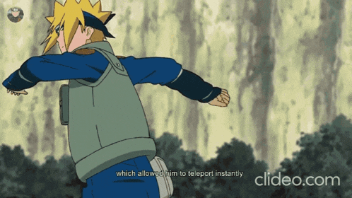 a cartoon of a boy with the words " which allowed him to teleport instantly " below him