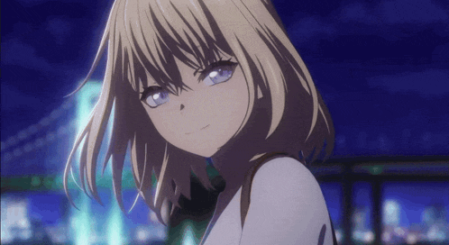 a girl with blonde hair and blue eyes looks angry
