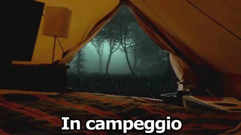 Campeggio Tenda Natura Avventura Viaggio Pioggia GIF - Camping Tent Nature GIFs