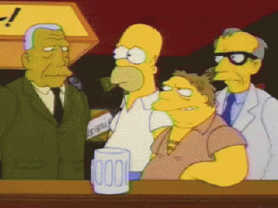 Knock 'Em Out - The Simpsons GIF - The Simpsons Homer Simpson Barney Gumble GIFs