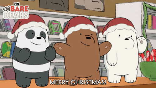 Merry Christmas Grizzly Bear GIF - Merry Christmas Grizzly Bear Panda Bear GIFs