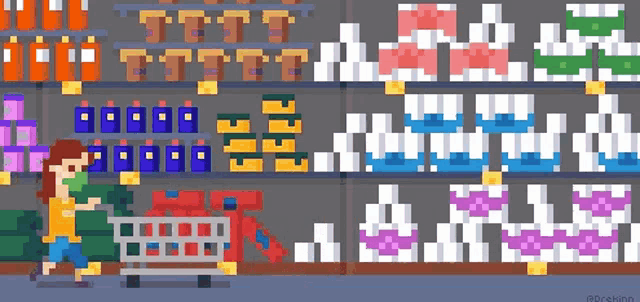 Pixel Grocery GIF - Pixel Grocery Hoarding GIFs