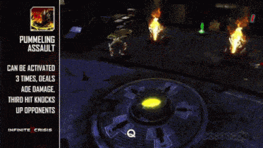 a video game called pummeling assault can be activated 3 times